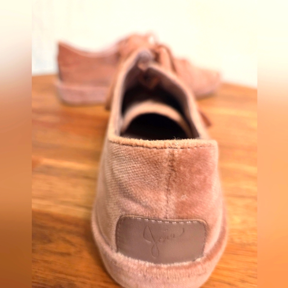 Joie Blush Velour Loafers